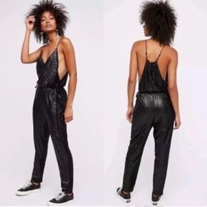 Free People Black Sequined Jumpsuit/Romper